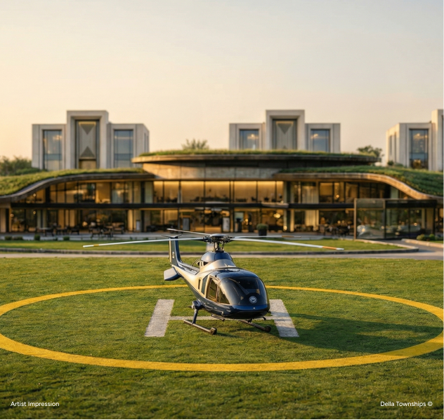 Helipad, Green Zone amenity | Della Racecourse, Raipur