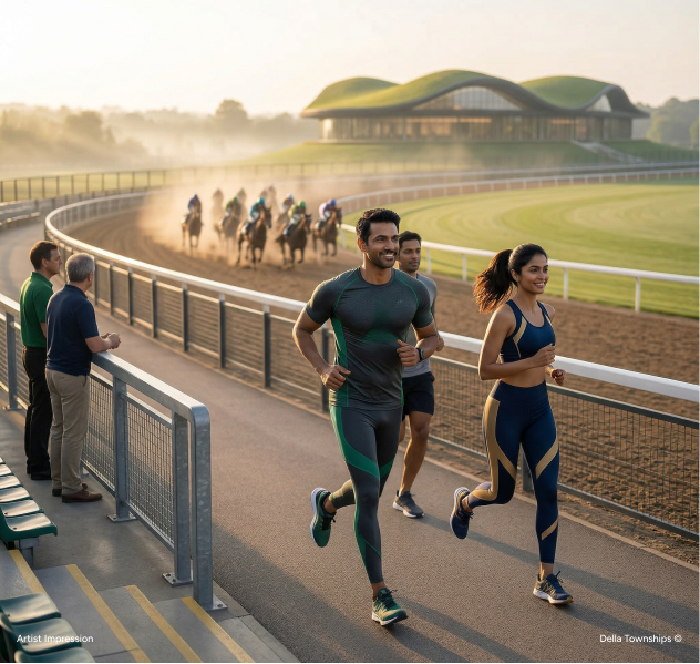 Jogging & Cycling Track, Green Zone amenity | Della Racecourse, Raipur