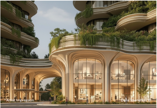Design District and luxury retail at Della Racecourse Township in Raipur by Della Townships